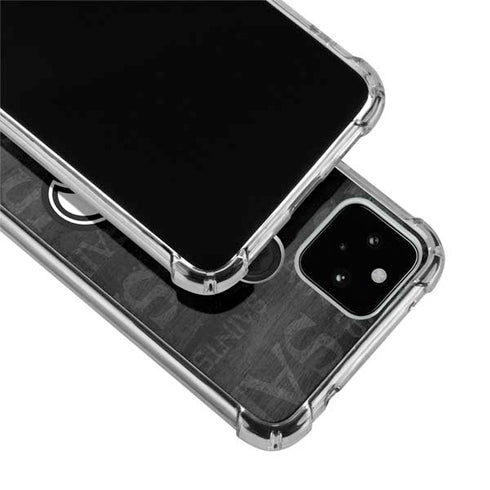 NFL New Orleans Saints Black & White Google Pixel 5 Clear Case